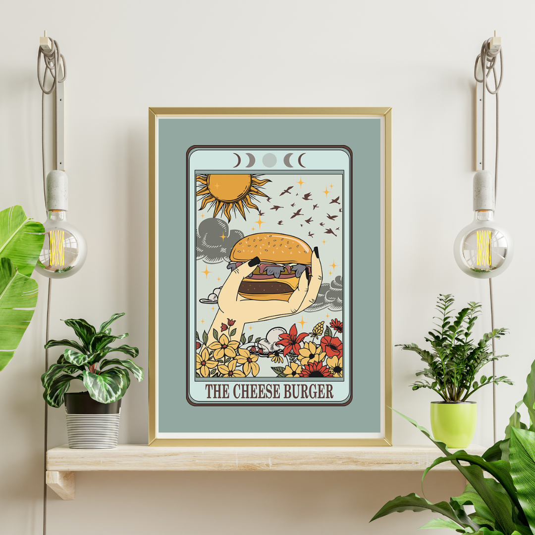 Hamburger Tarot Card Print