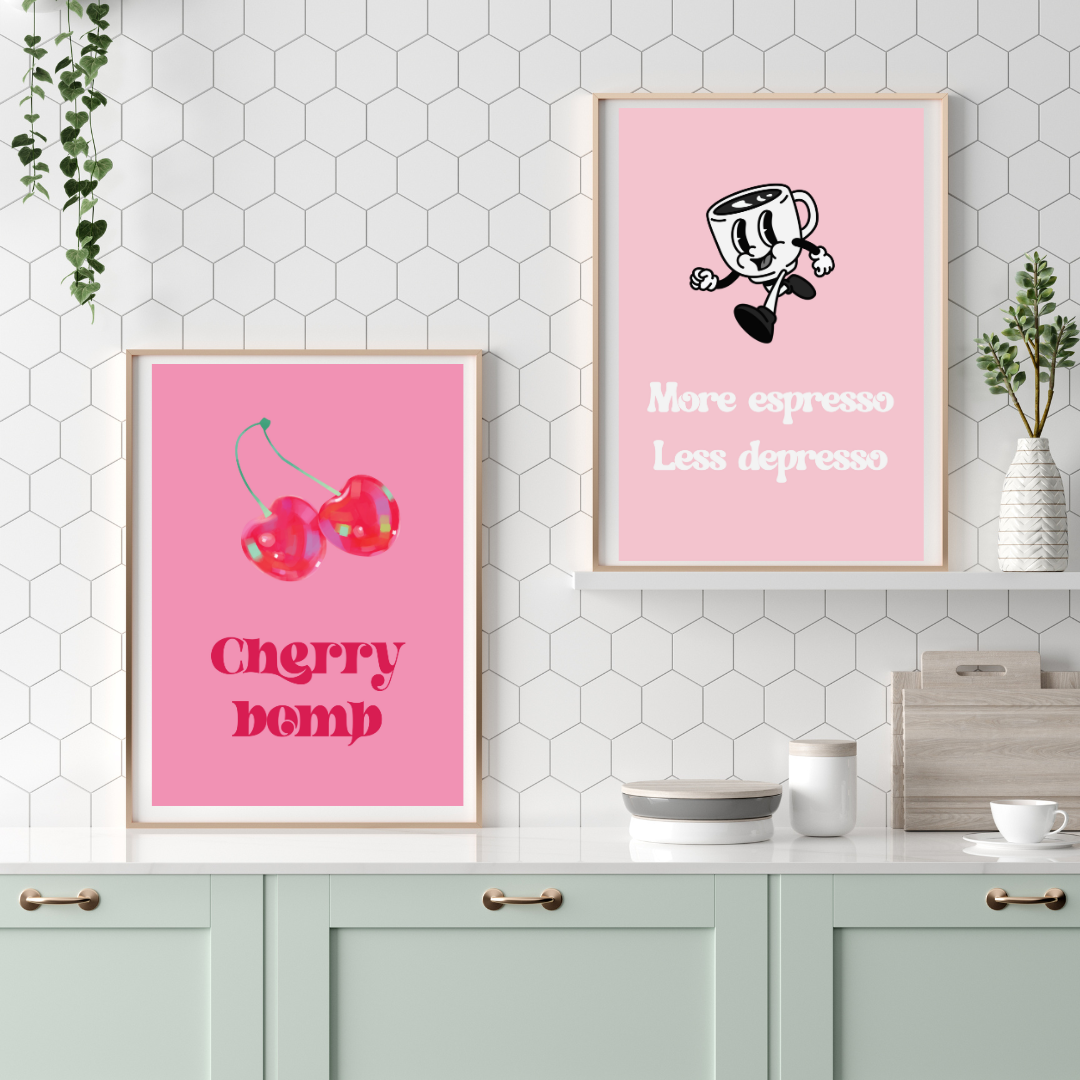 Cherry Bomb Retro Print