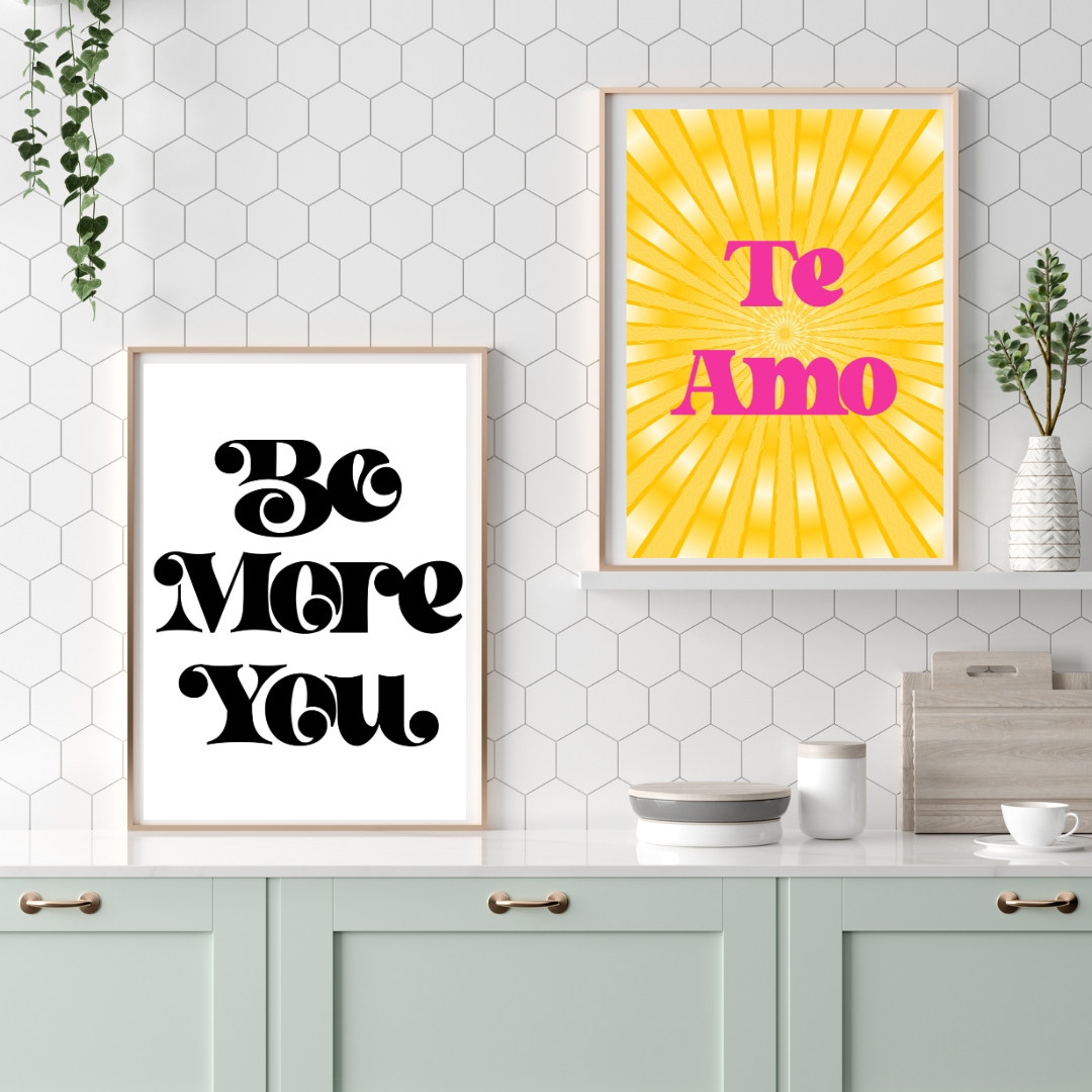 Te Amo Retro Print