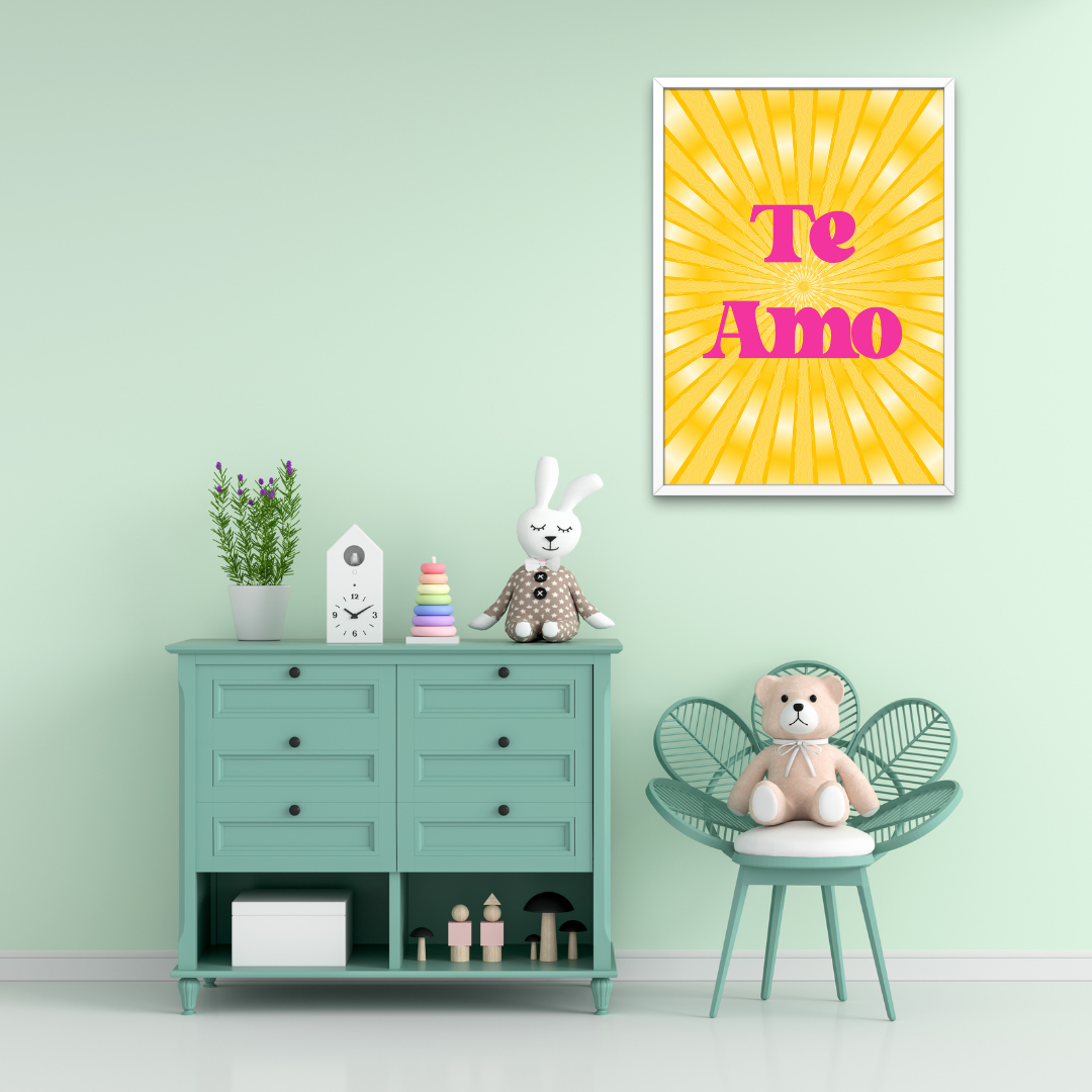 Te Amo Retro Print