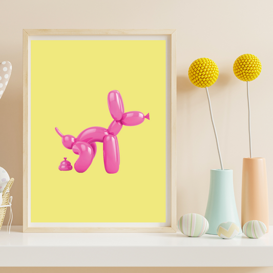 Poopin'Puppy Art Print