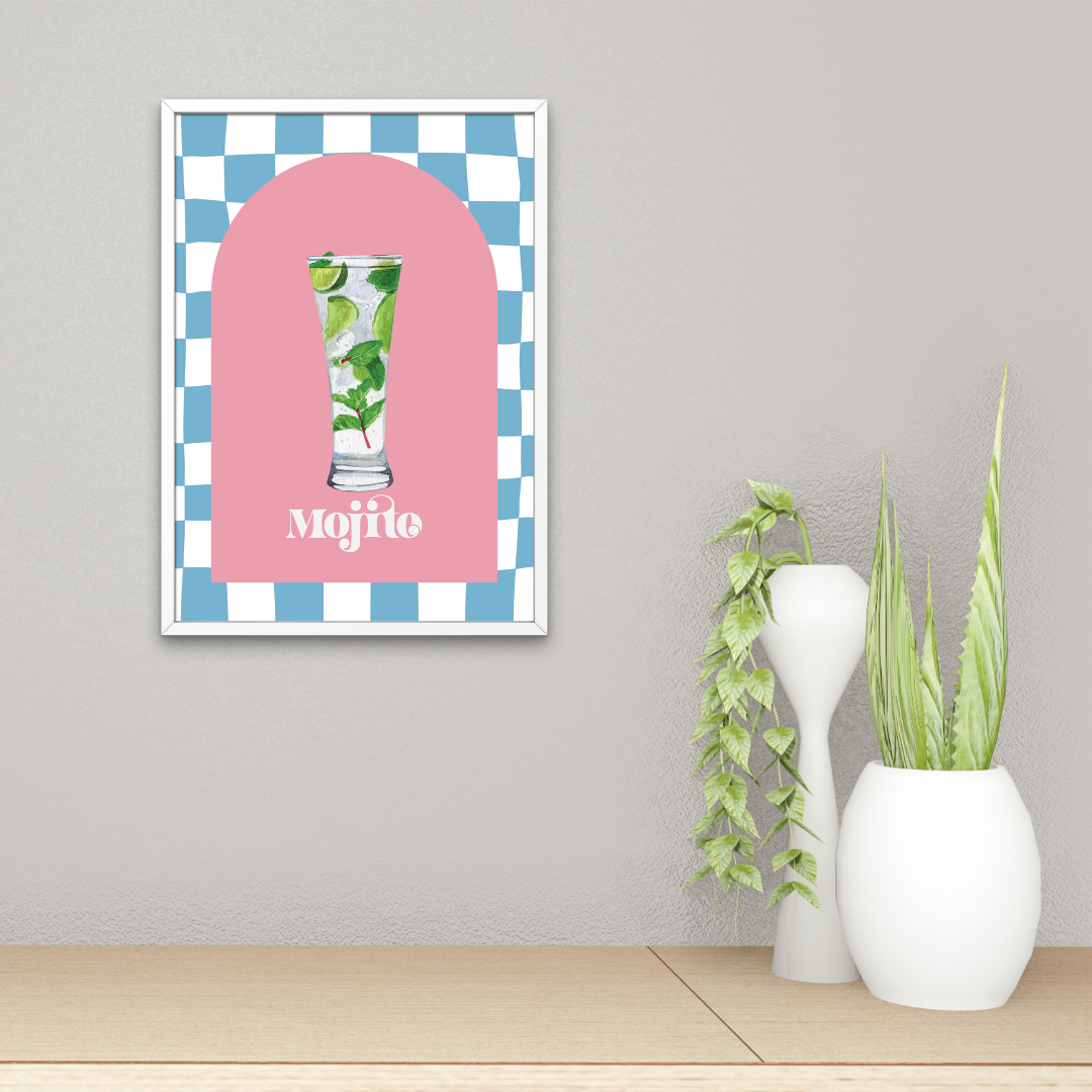 Cocktail Mojito Retro Print