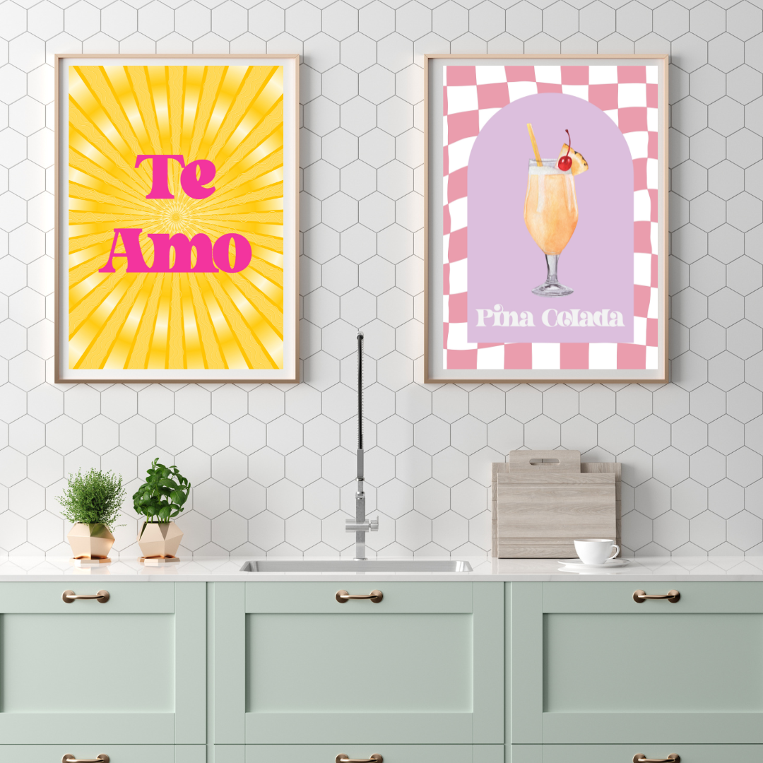 Te Amo Retro Print