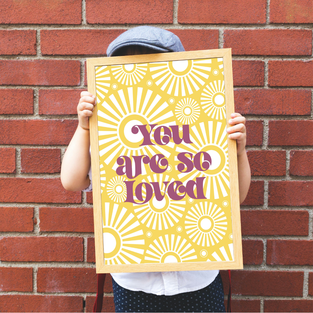 You Are So Loved Retro Print