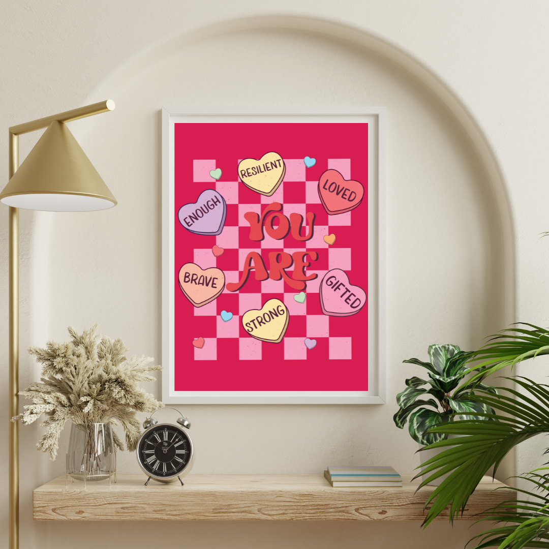 Affirmation Candy Retro Print