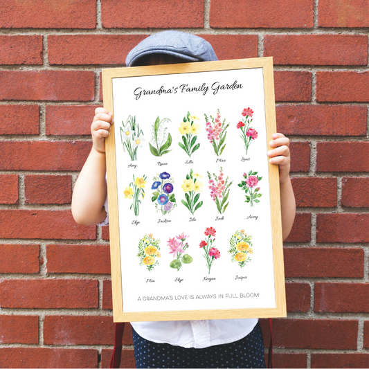 Bright Mum's / Nanna's Garden Family Print