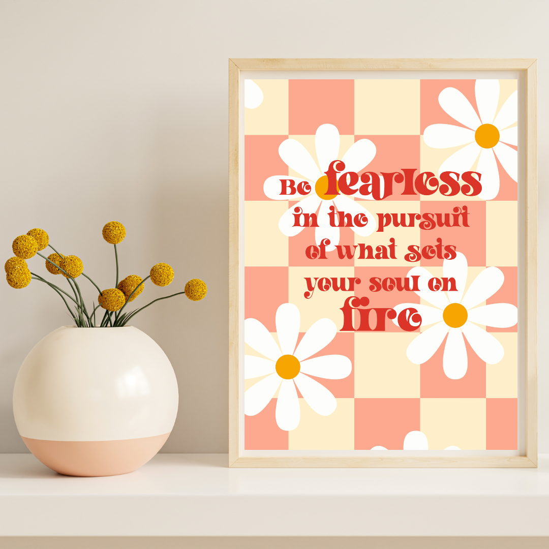 Be Fearless Retro Print