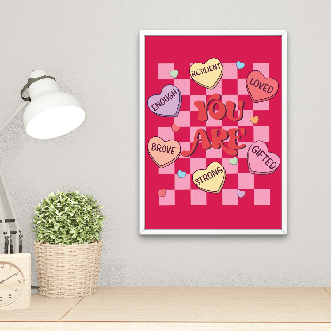 Affirmation Candy Retro Print