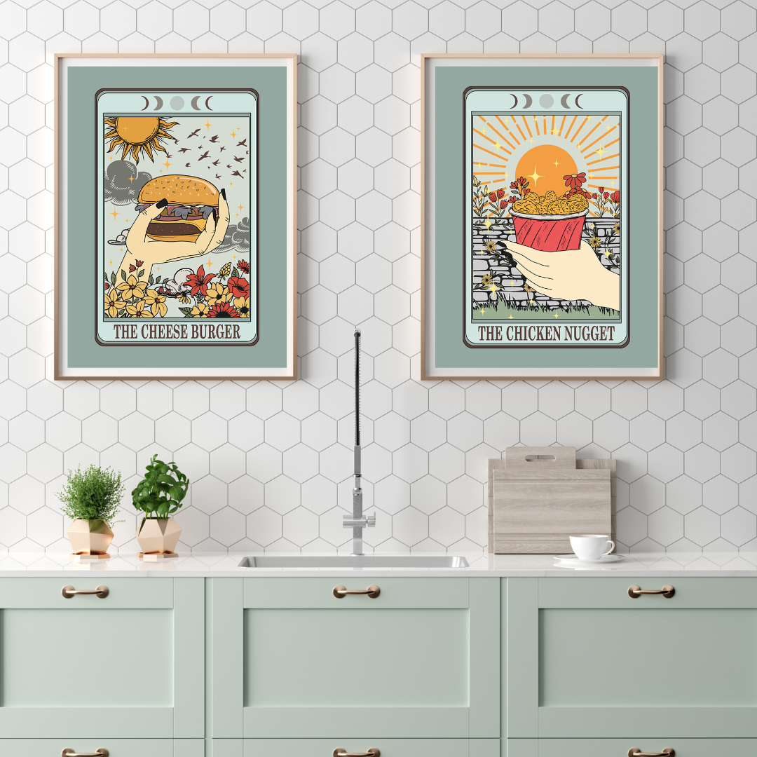 Hamburger Tarot Card Print