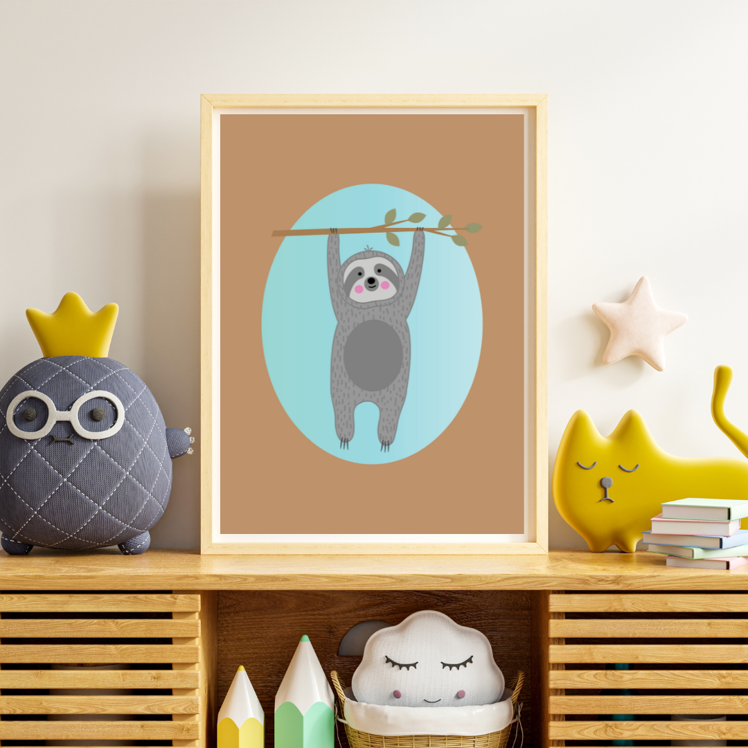 Sloth Art Print Set of 3