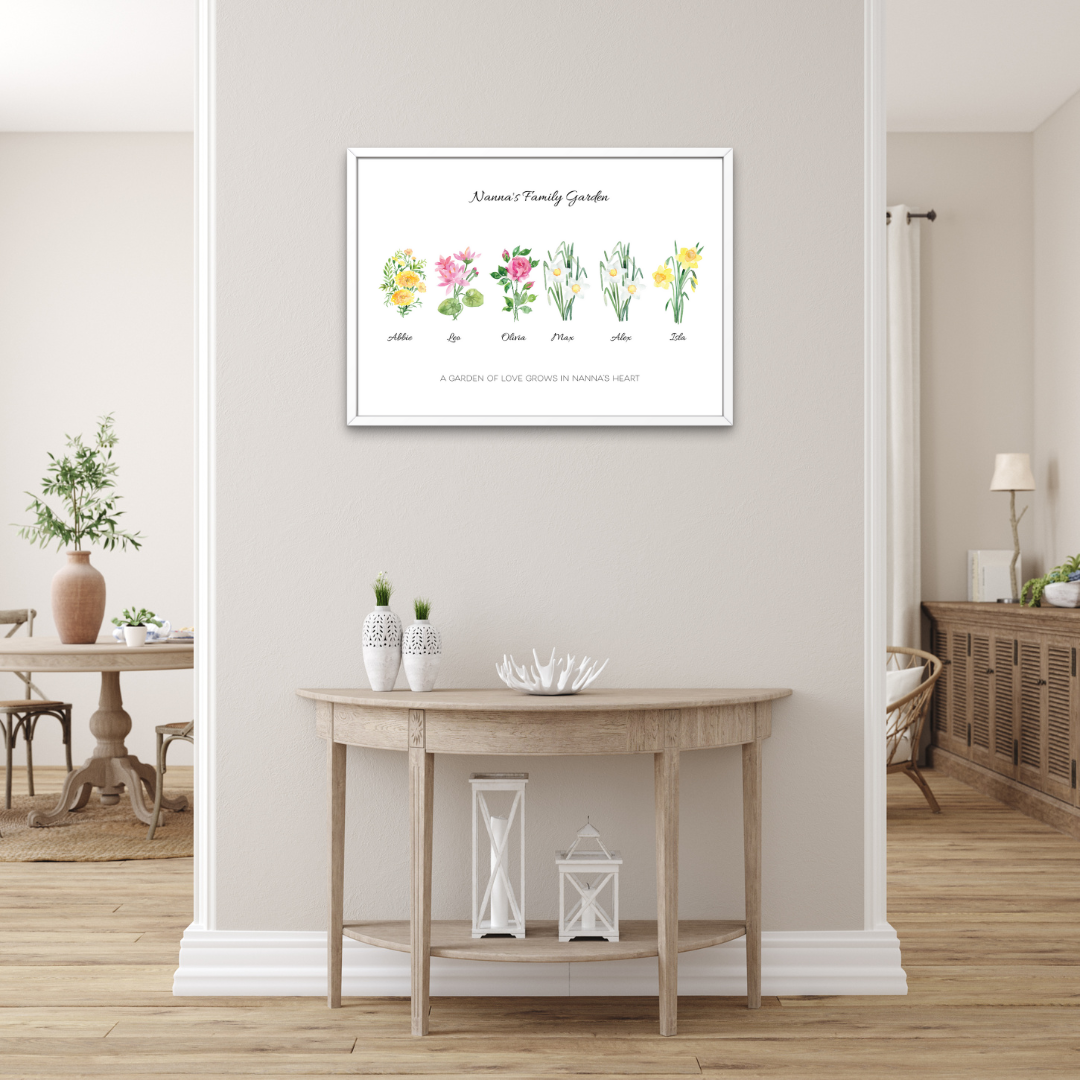 Bright Mum's / Nanna's Garden Family Print