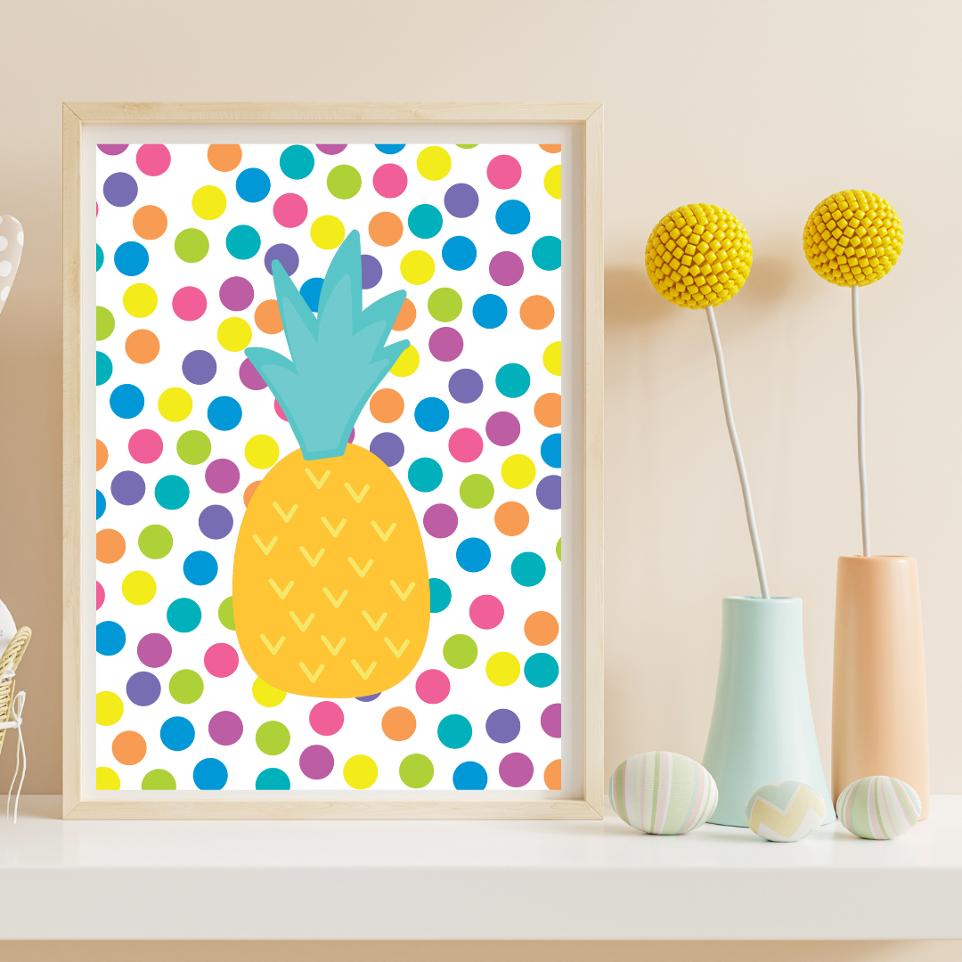 Confetti Pineapple Print