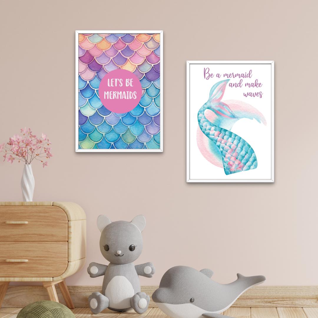 Let's Be Mermaids Print