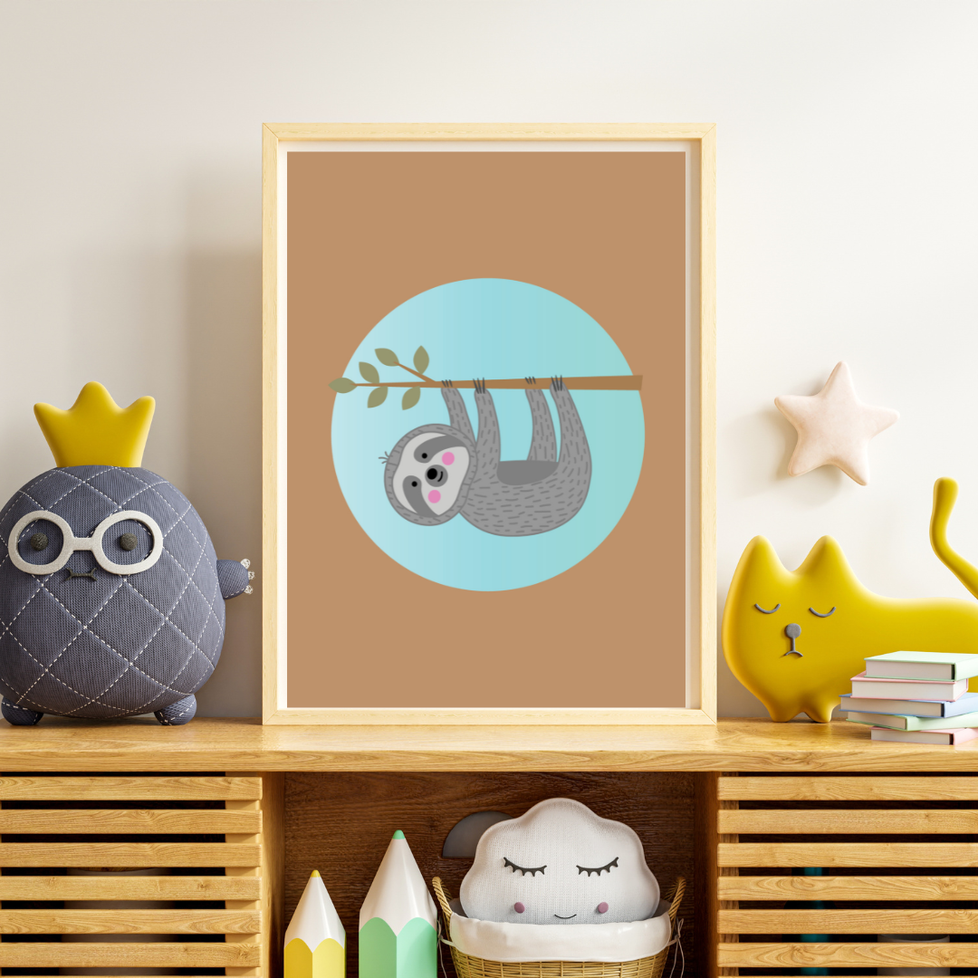 Sloth Art Print Set of 3