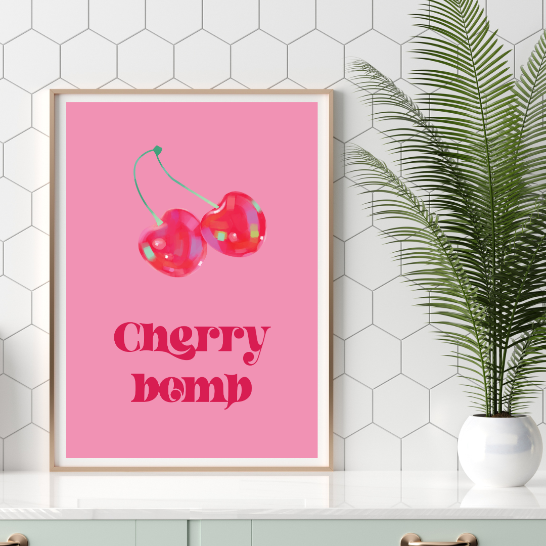 Cherry Bomb Retro Print