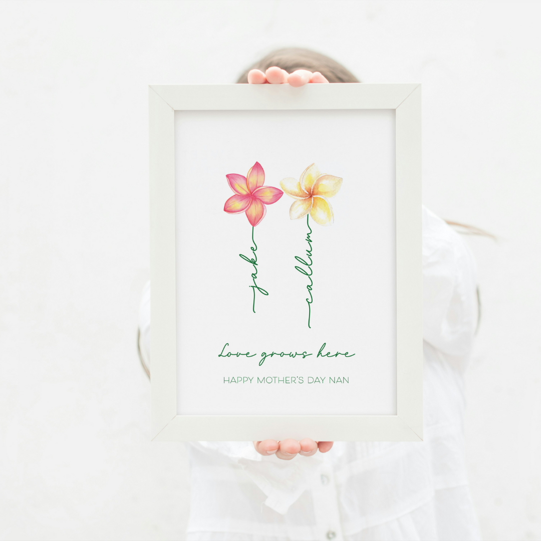 Personalised Flower Family Print