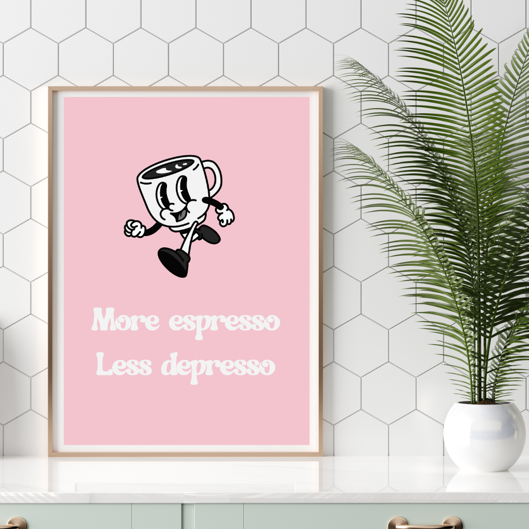 More Espresso Retro Print