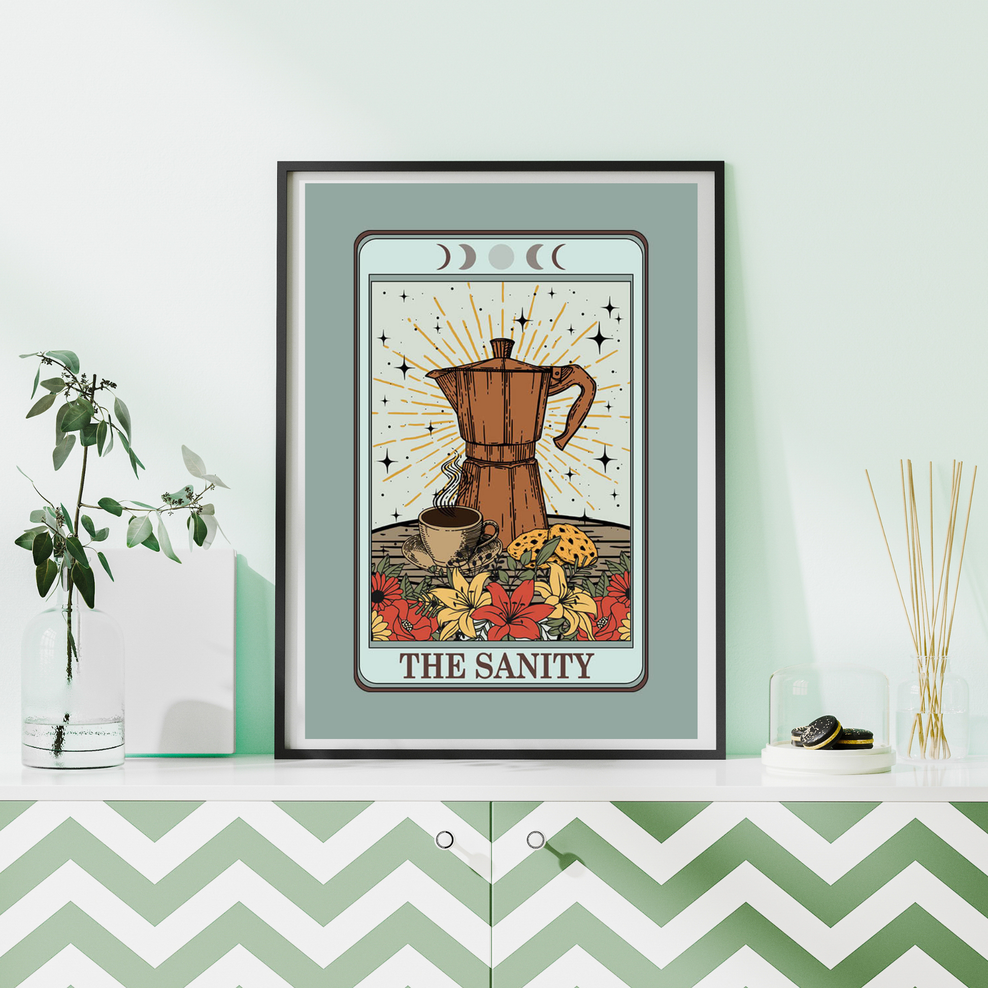 Coffee Tarot Card Print