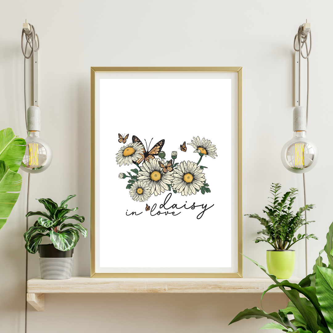 Daisy in Love Print