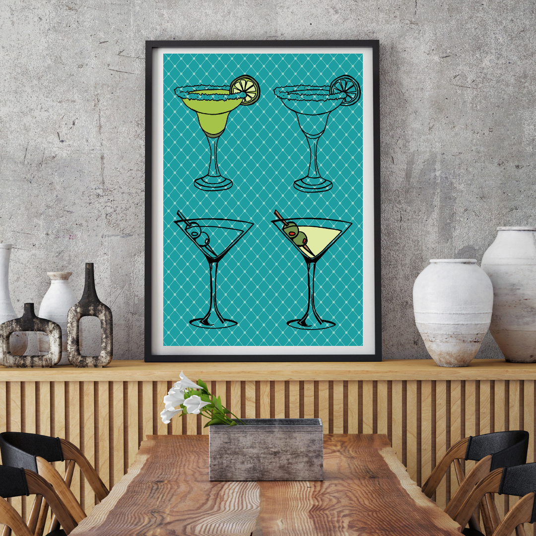 Retro Cocktail Print