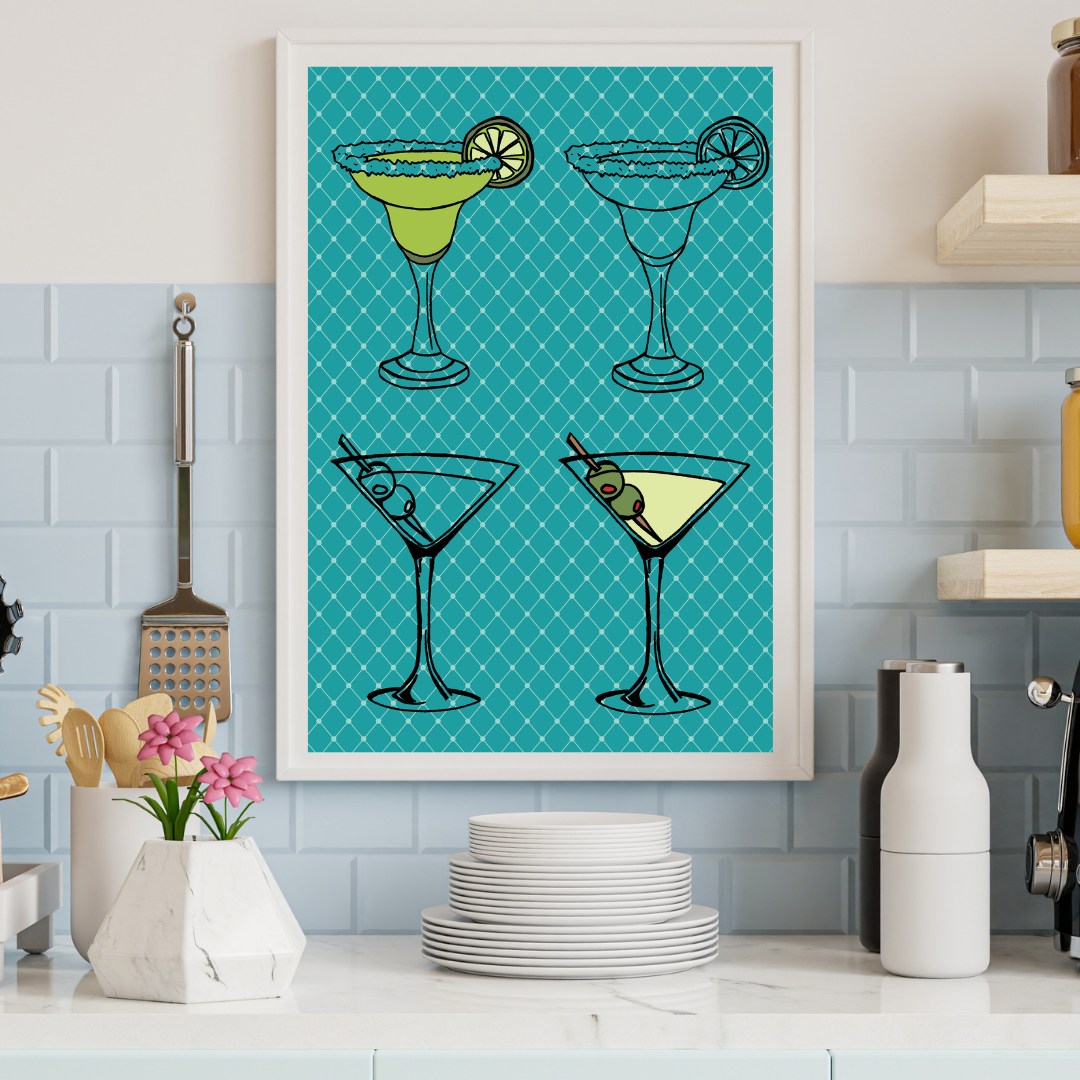 Retro Cocktail Print