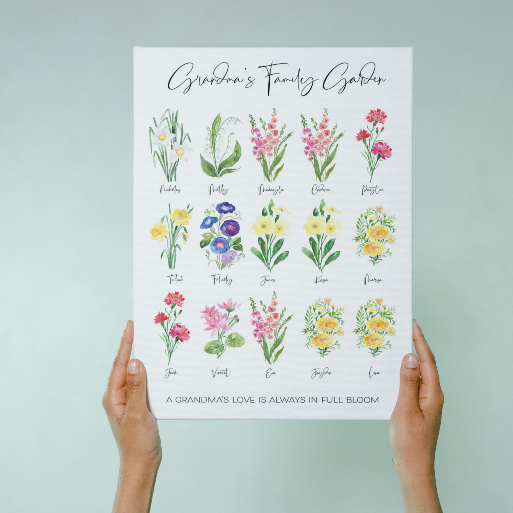 Bright Mum's / Nanna's Garden Family Print