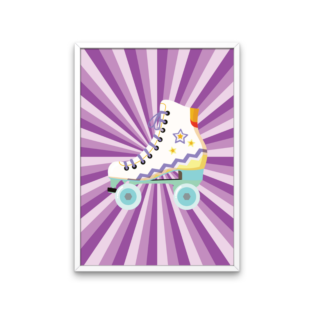 Roller Skate Purple Print