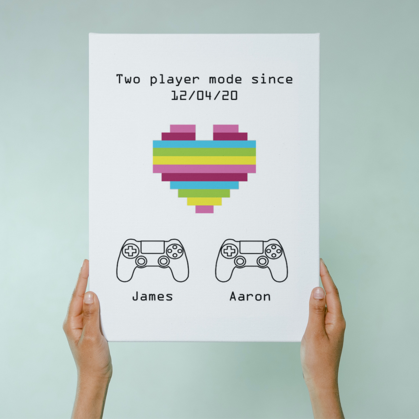 Rainbow Couple Gaming Print