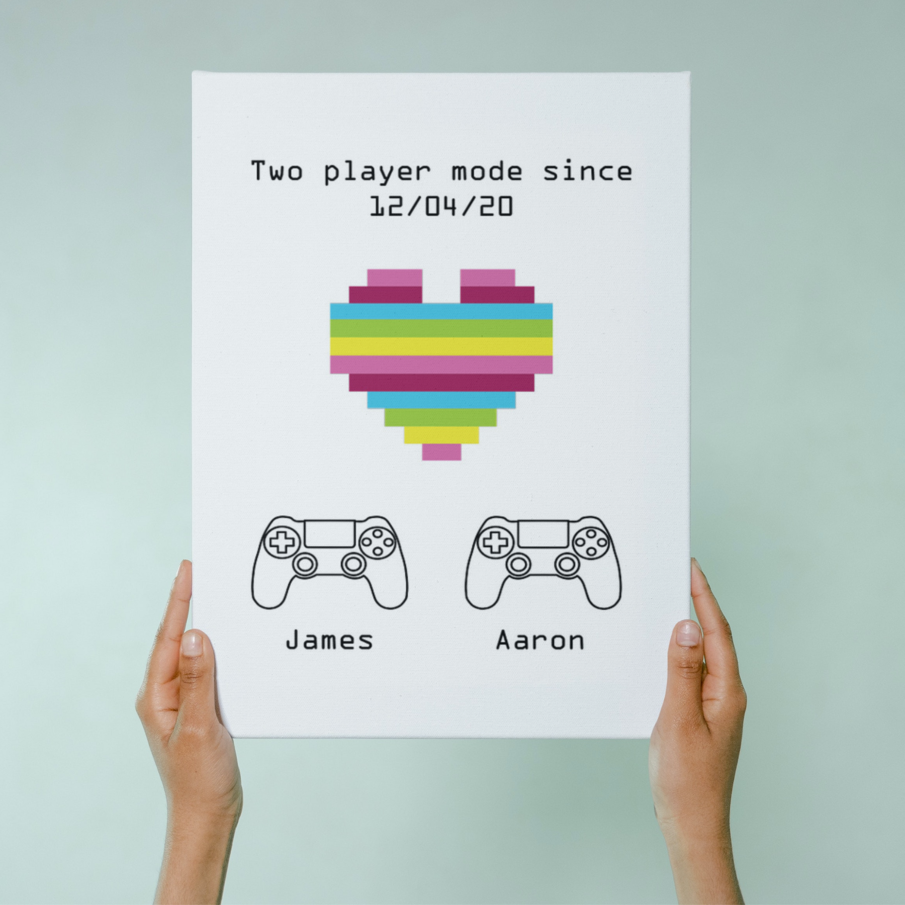 Rainbow Couple Gaming Print