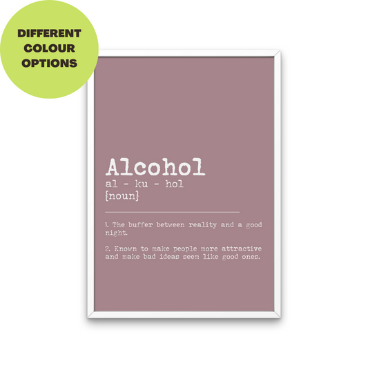 Alcohol Dictionary Print