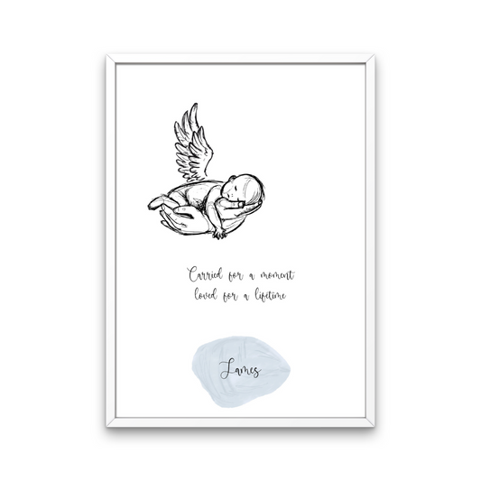 Carried for a Moment Personalised Memorial Print