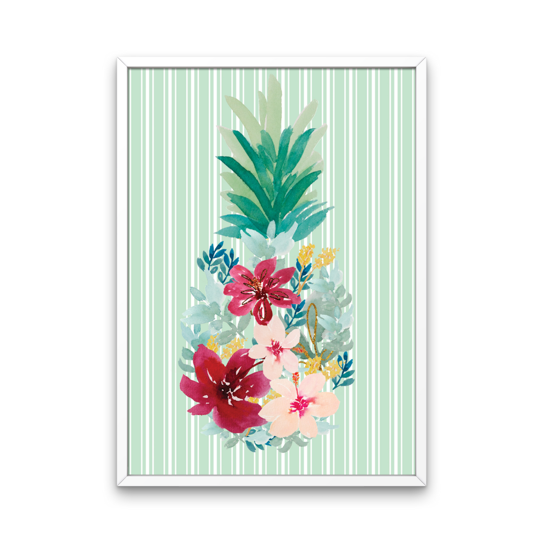 Floral Pineapple Print