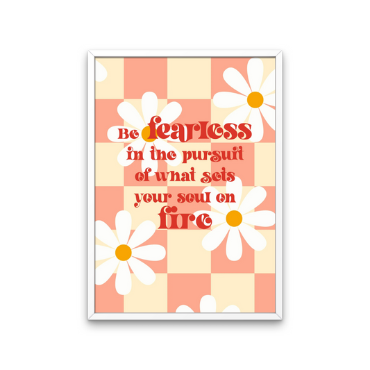 Be Fearless Retro Print