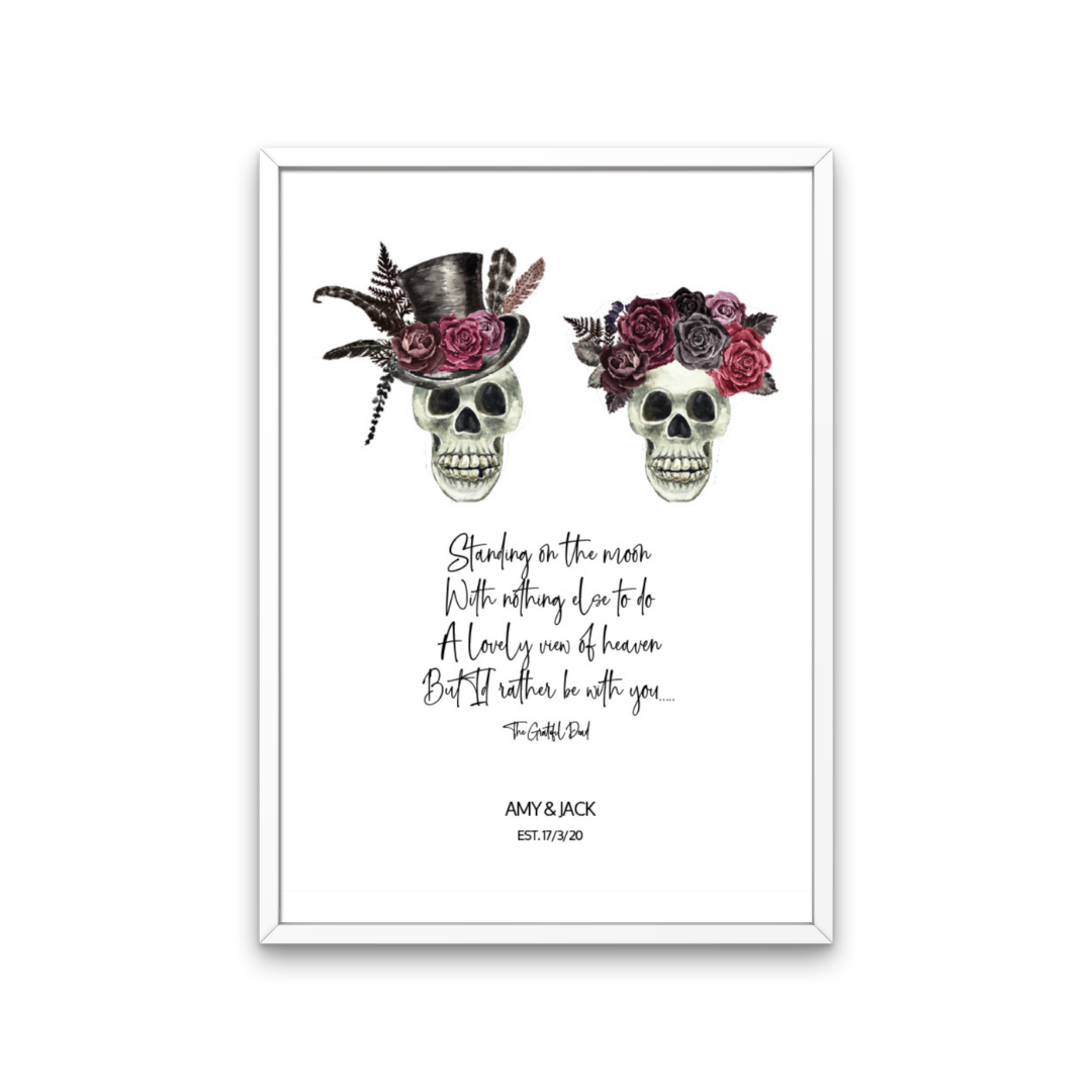 Day of the Dead Goth Inspired Couple Print