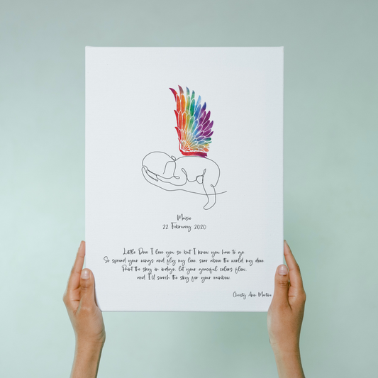 Little Dove Personalised Baby Memorial Print