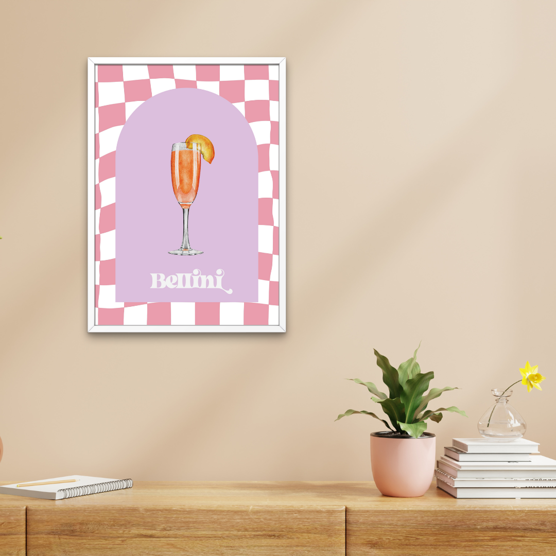 Cocktail Bellini Retro Print