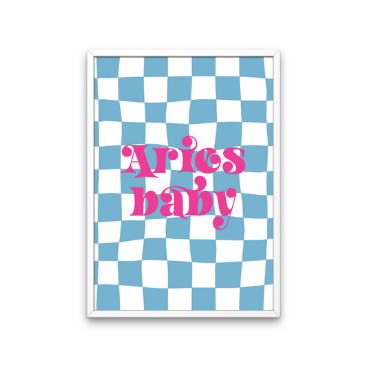 Retro Star Sign Check Print