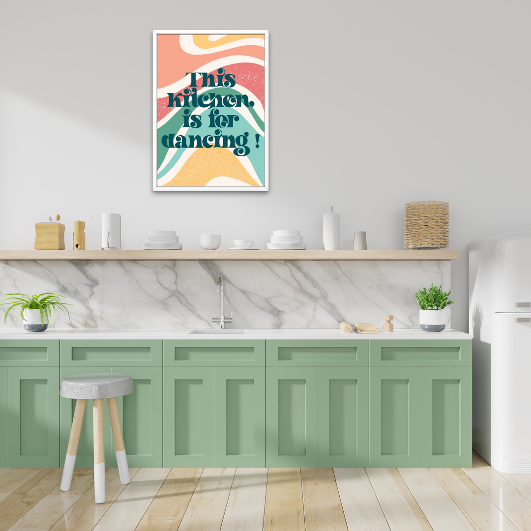 This Kitchen is For Dancing Retro Print