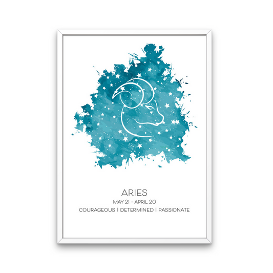 Turquoise Star Sign Print