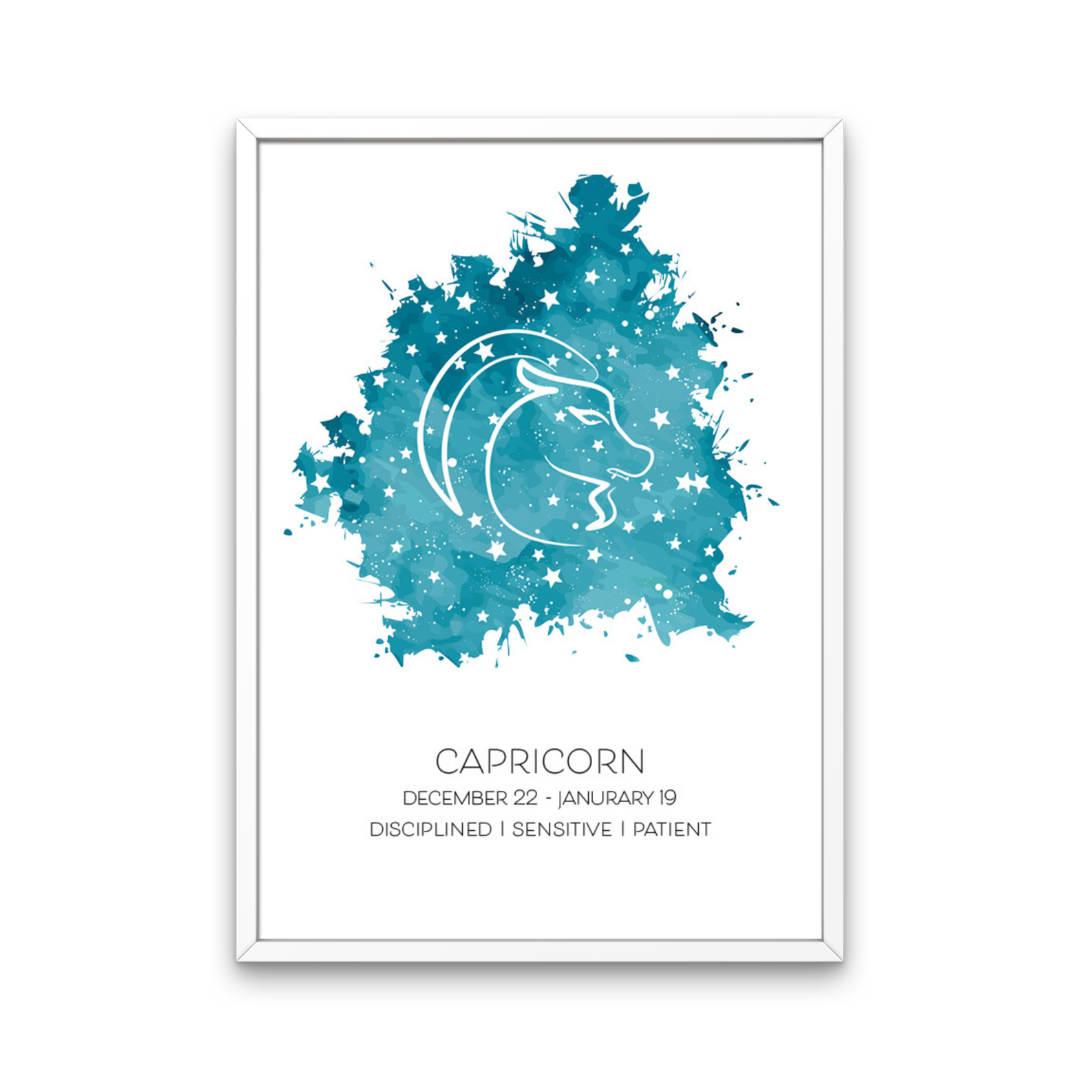 Turquoise Star Sign Print