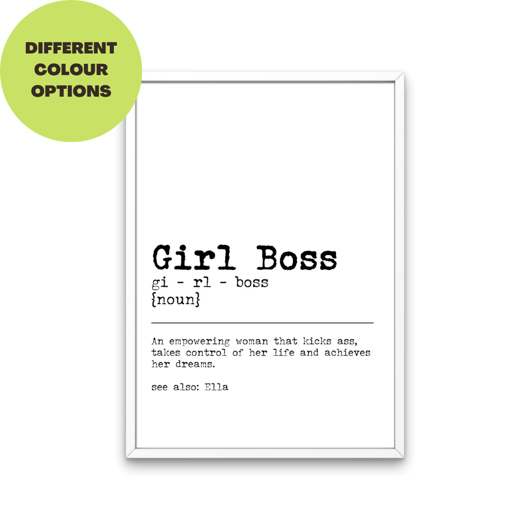 Girl Boss Dictionary Print