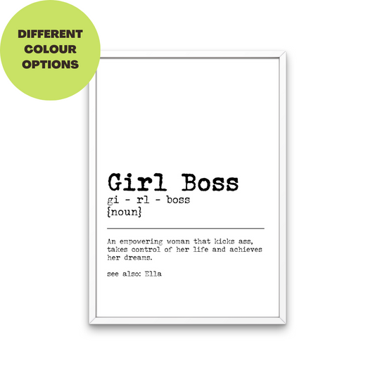 Girl Boss Dictionary Print