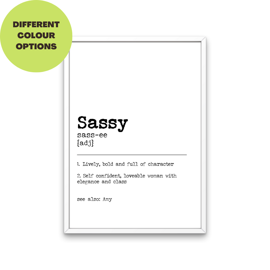 Sassy Dictionary Print