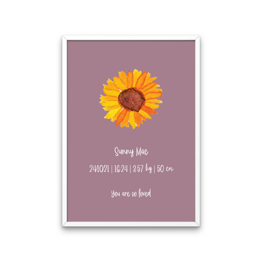 Sunflower Name Print