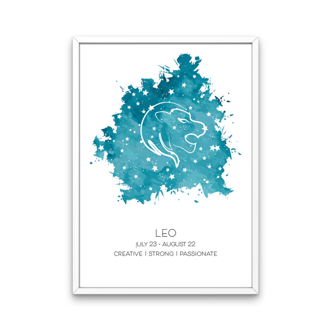 Turquoise Star Sign Print