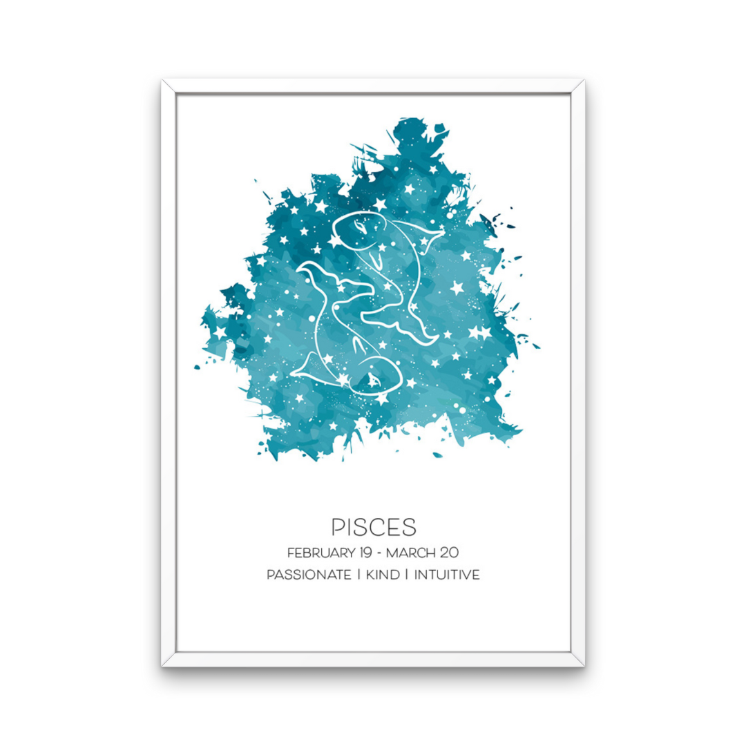 Turquoise Star Sign Print