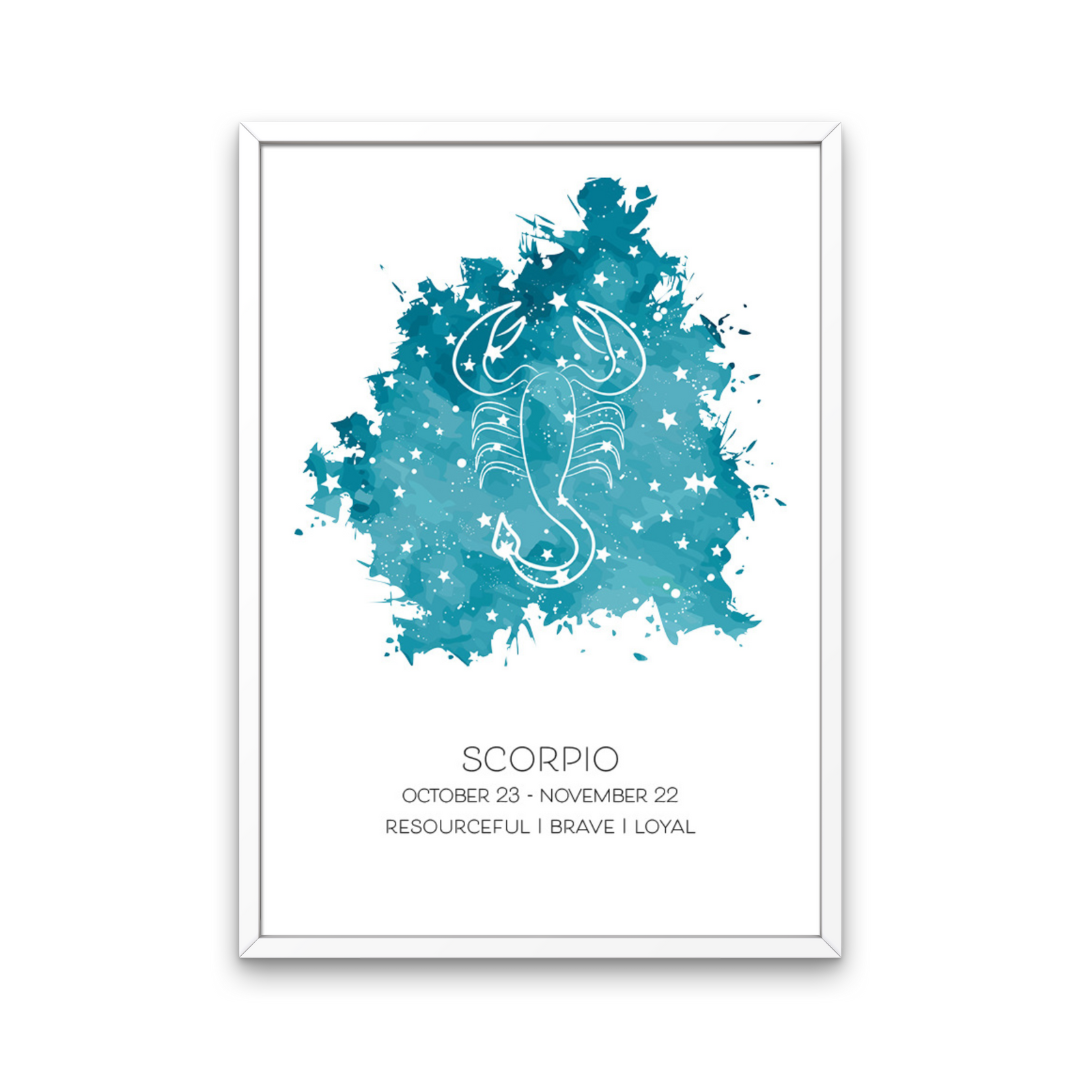 Turquoise Star Sign Print