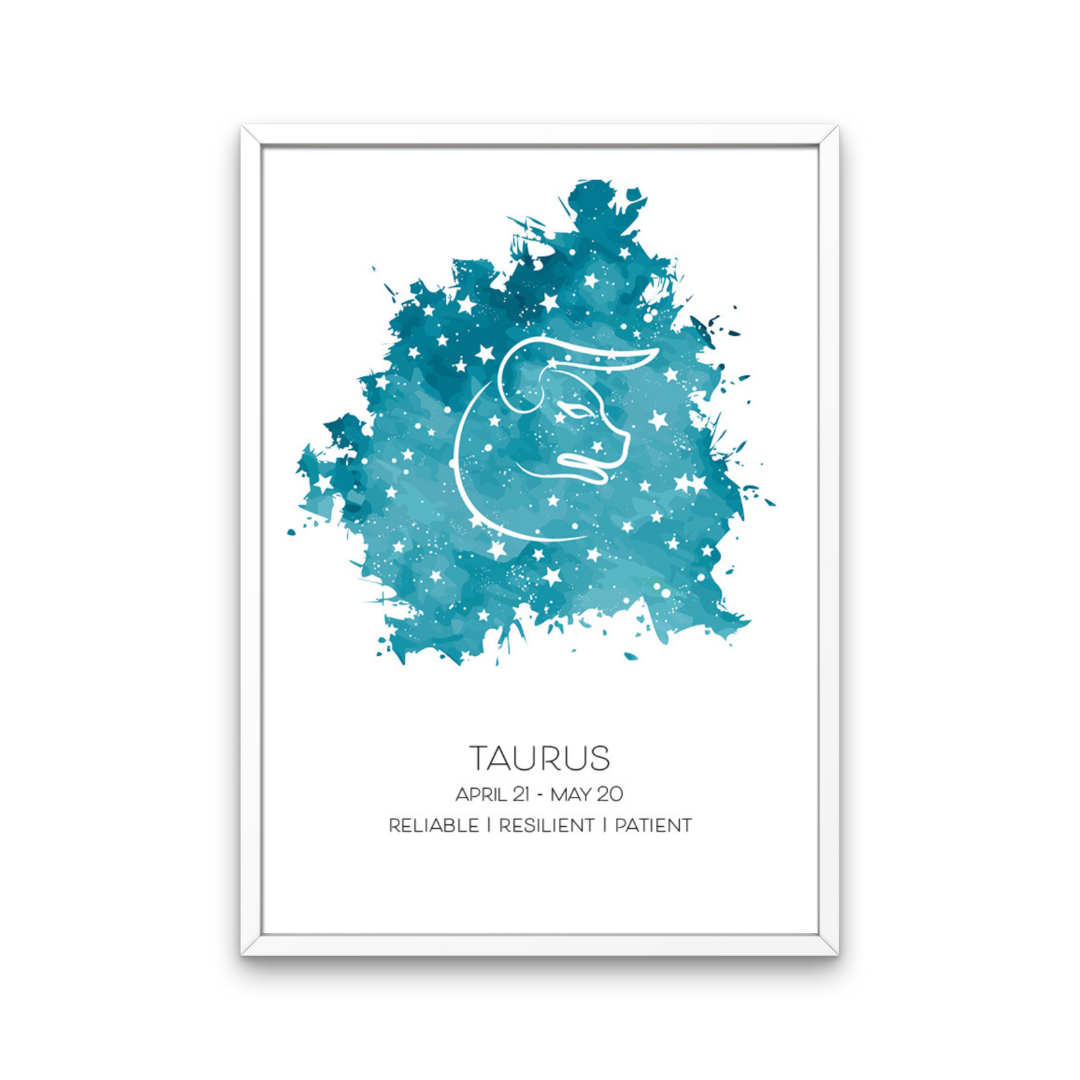 Turquoise Star Sign Print