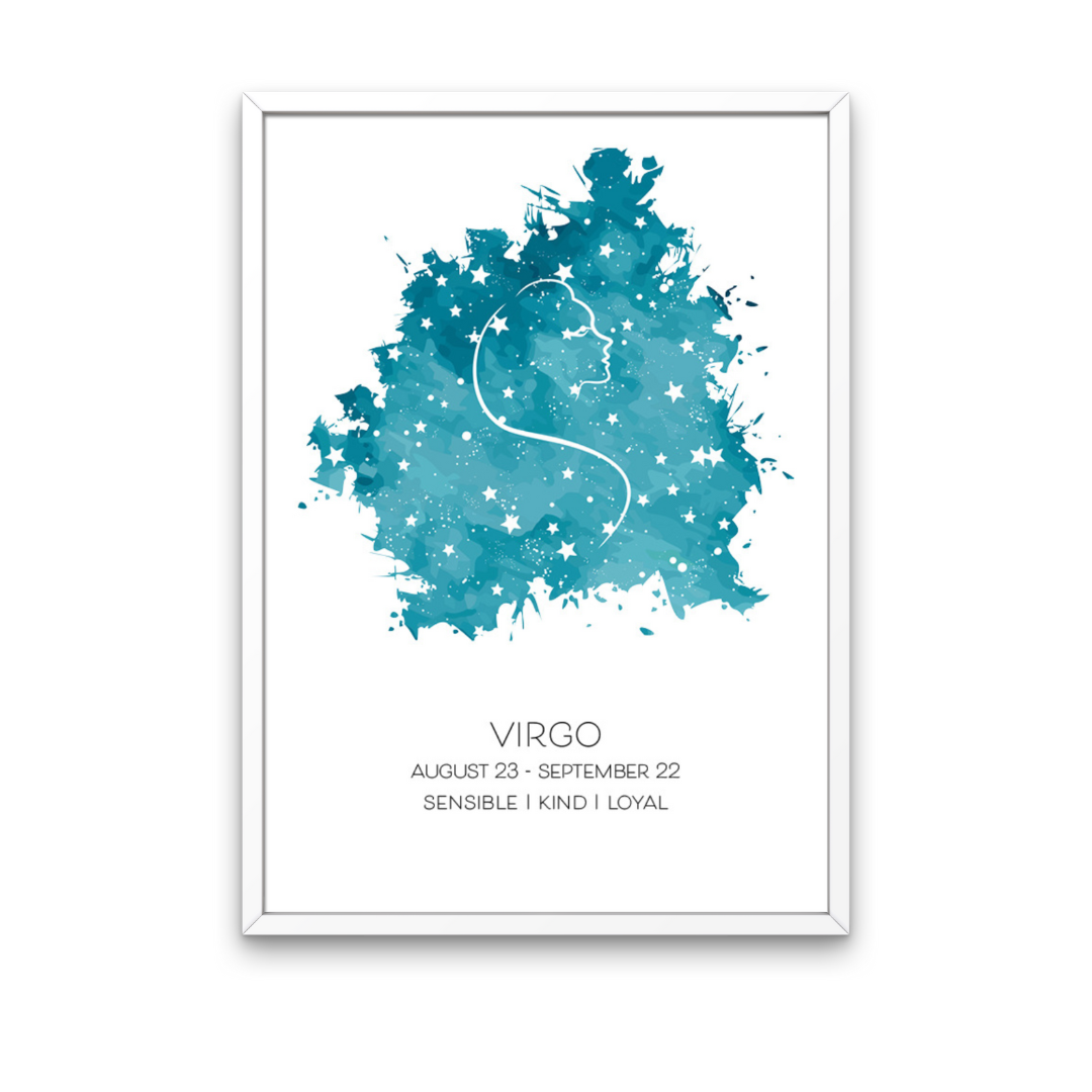 Turquoise Star Sign Print