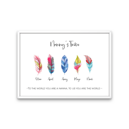 Bright Feather Family Print